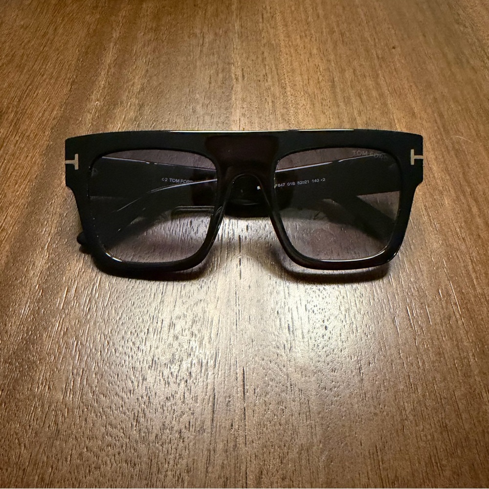 Tom Ford “Renee” Black Square Sunglasses